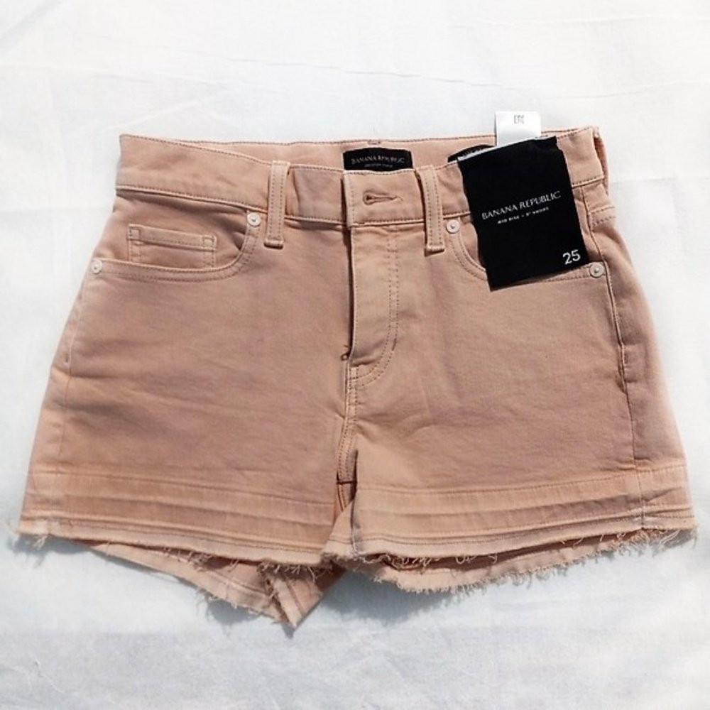 Banana Republic Pink Premium Denim Shorts
